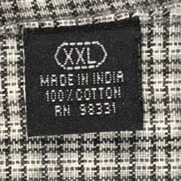 Windfall Mens XXL Gray Plaid Shirt Long Sleeve Button Down Collar Excellent - Picture 10 of 12